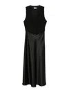 Liu •jo Liu Jo Black Long Dress With Built-in Vest In Black