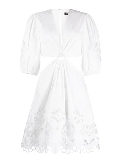 Liu •jo Cut-out Lace-detail Minidress In White