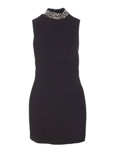 Liu •jo Liu Jo Short Black Dress With Rinhestones
