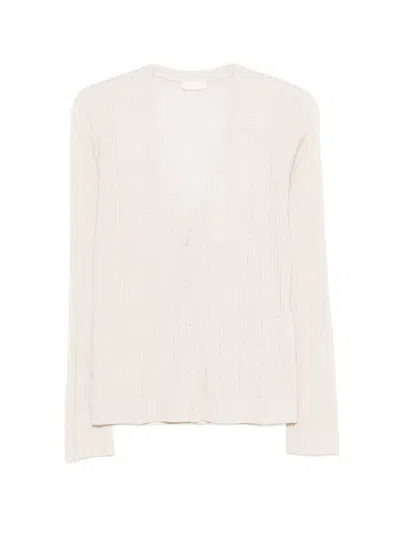 Liu •jo V-neck Cardigan In Neutral