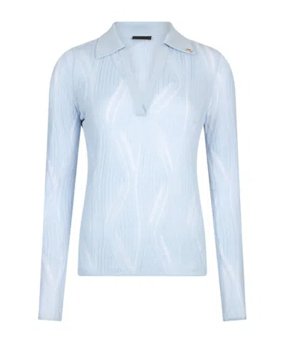 Liu •jo Liu Jo V-neck Knitted Top In Blue
