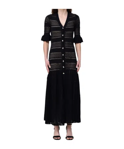 Liu •jo Liu Jo V-neck Maxi Dress In Black