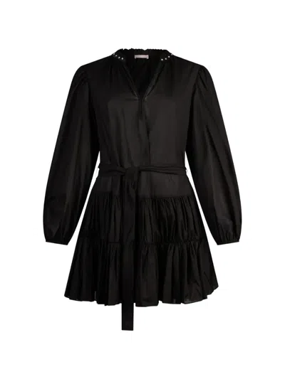 Liu •jo V-neck Mini Dress In Black