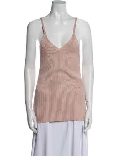 Pre-owned Liu •jo V-neck Sleeveless Top W/ Tags In Pink