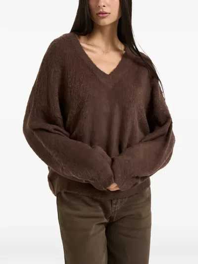 Liu •jo V-neck Sweater In Brown