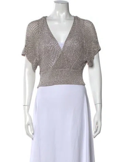 Pre-owned Liu •jo V-neck Sweater In Multicolor