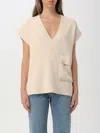 Liu •jo Waistcoat Liu Jo Woman Color Beige