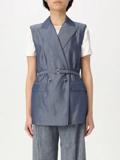 LIU •JO WAISTCOAT LIU JO WOMAN COLOR DENIM,G75769028