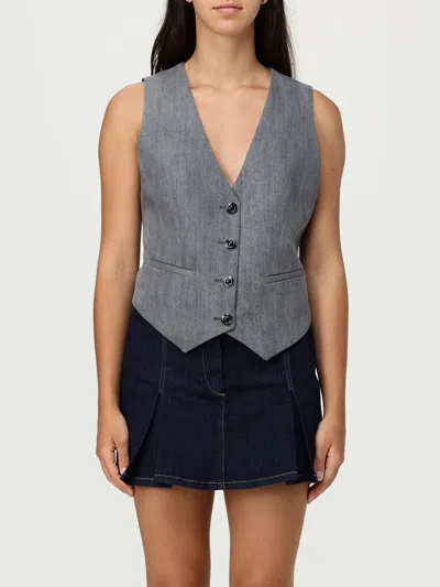 LIU •JO WAISTCOAT LIU JO WOMAN COLOR GREY,H18812020
