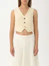 Liu •jo Waistcoat Liu Jo Woman Color Natural In Natural