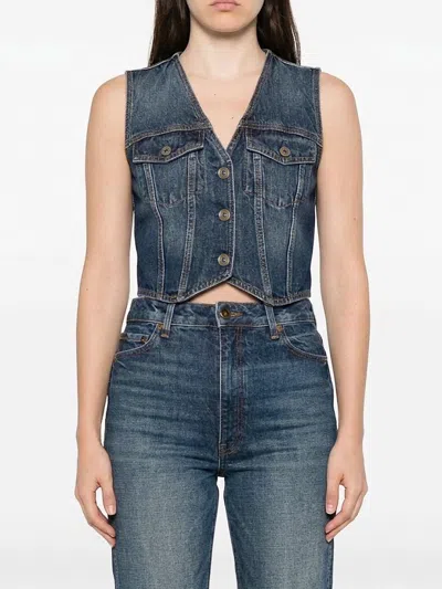 Liu •jo Liu Jo Waistcoat Woman Color Blue