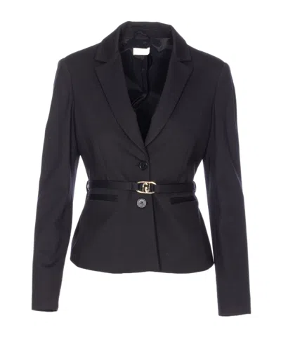 Liu •jo Waisted Suit Jacket In Black