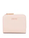 Liu •jo Wallet In Pink Faux Leather With Logo In Pink