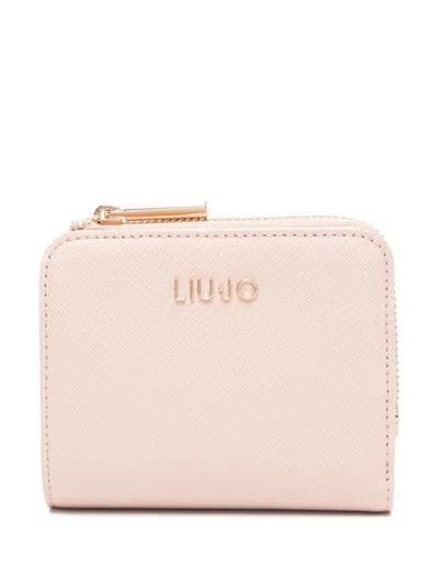 Liu •jo Wallet In Pink Faux Leather With Logo