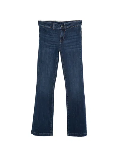 Liu •jo Whiskered Bootcut Jeans In Multi