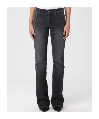 Liu •jo Whiskering-effect Jeans In Black