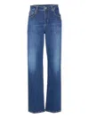 Liu •jo Liu Jo Logo Patch Straight Leg Jeans In Blue