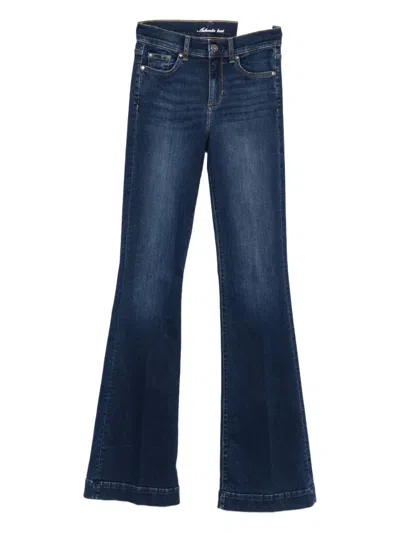 Liu •jo Whiskering-effect Jeans In Blue