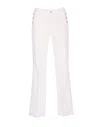 Liu •jo Liu Jo Long White Jeans With Buttons In White
