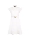 Liu •jo 벨트 셔츠 드레스 In White