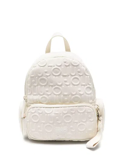 Liu •jo Liu Jo White Backpack With Brand Monogram