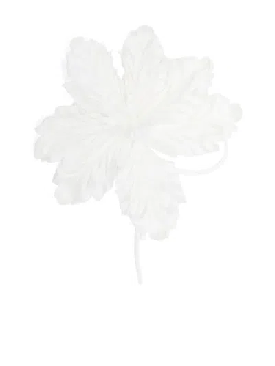 Liu •jo White Brooch With Flower