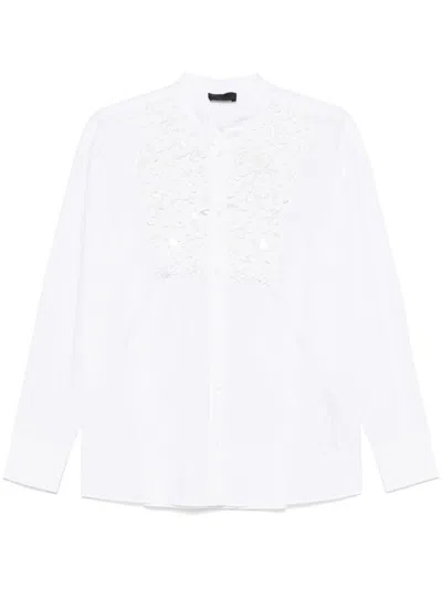 Liu •jo White Cotton Shirt With Sequins