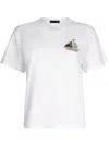 Liu •jo Cotton T-shirt With Embroidery And Rhinestones In White
