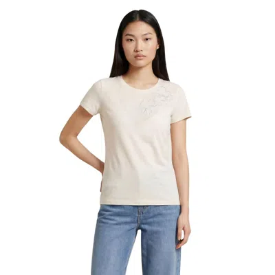 Liu •jo Flower-patch T-shirt In Neutral