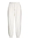 LIU •JO LIU JO WHITE JOGGER PANTS WITH SEQUINS