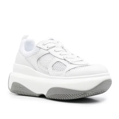 Liu •jo White June 14 Textured Grip Chunky Sole Sneakers
