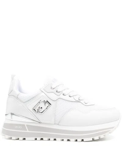 LIU •JO WHITE PLATFORM 'MAXI WONDER' SNEAKERS