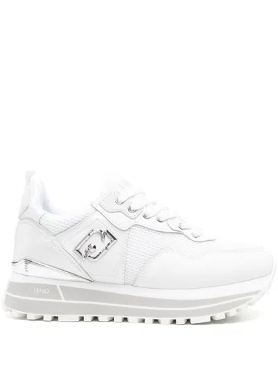 Liu •jo Liu Jo White Platform 'maxi Wonder' Sneakers