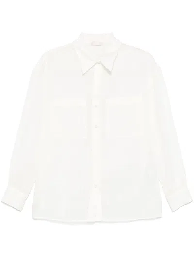 LIU •JO WHITE RAMIE SHIRT