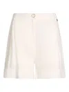 Liu •jo Liu Jo Tailored White Trousers With Cuffed Hem In White