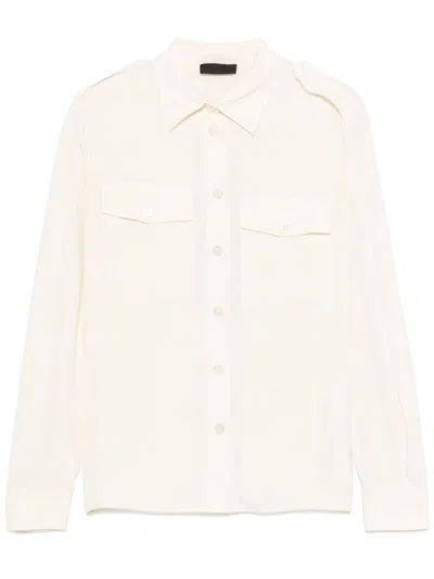 LIU •JO WHITE SHIRT WITH POCKETS
