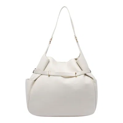 Liu •jo Liu Jo White Shoulder Bag With Charm In Beige