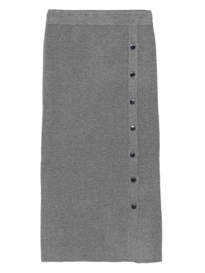 Liu Jo White Skirts Grey In Gray