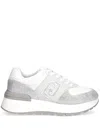 Liu •jo Liu Jo White Sneakers With Textured Fabric In White