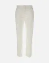 Liu •jo Liu Jo White Stretch Cotton Chino Pants In White