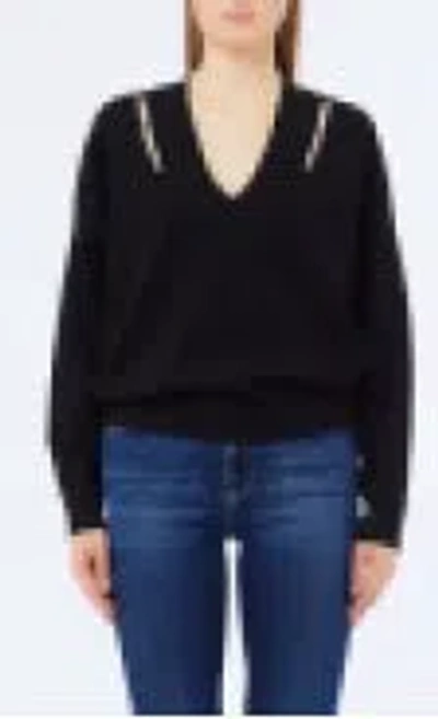 Liu Jo White Sweaters Black