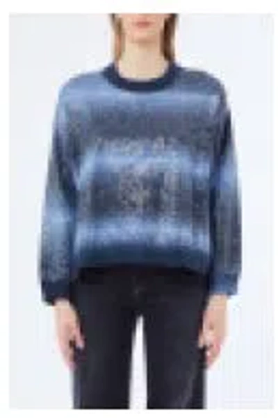 Liu Jo White Sweaters In Blue