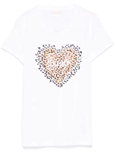 Liu •jo White T-shirt With Heart Graphic