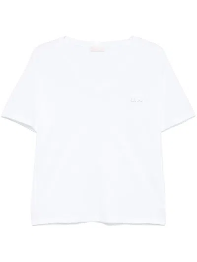 Liu •jo White T-shirt With Logo In Multicolour