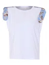 Liu •jo Liu Jo Floral-insert T-shirt In White