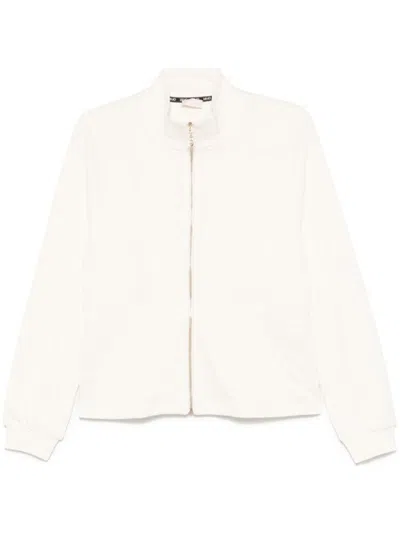 Liu •jo Liu Jo White Zip-up Sweatshirt With Pockets