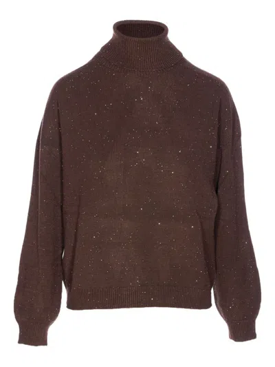 Liu Jo White2 Sweaters In Brown