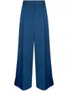 Liu •jo Liu Jo Wide-leg Blue Flared Pants With A Pressed Crease In Blue
