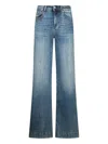 Liu •jo Wide-leg Blue Jeans With High Waist In Blue