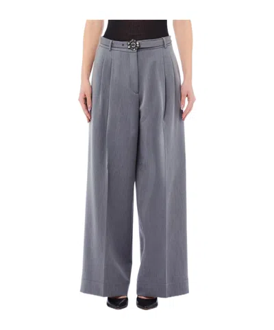 Liu •jo Wide-leg Casual Trousers In Gray